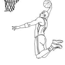 Dibujo de un slam dunk de baloncesto - Dibujos para Colorear y Pintar - Dibujos para colorear DEPORTES - Dibujos de BALONCESTO para colorear - Dibujos para colorear MATES BALONCESTO