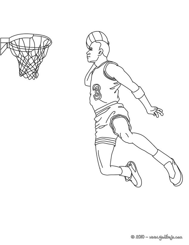 Dibujos para colorear un mate de basquetbol 