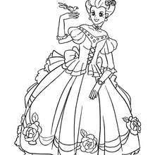 Dibujo de princesa francesa para colorear - Dibujos para Colorear y Pintar - Dibujos de PRINCESAS para colorear - Dibujos para colorear PRINCESAS gratis