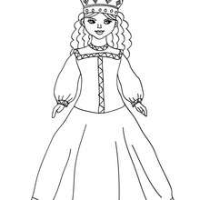 Dibujo de princesa rusa para colorear - Dibujos para Colorear y Pintar - Dibujos de PRINCESAS para colorear - Dibujos para colorear PRINCESA RUSA