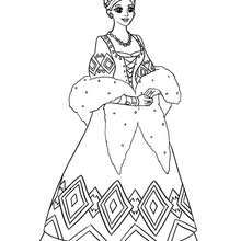 Dibujo para colorear princesa rusa - Dibujos para Colorear y Pintar - Dibujos de PRINCESAS para colorear - Dibujos para colorear PRINCESA RUSA