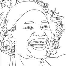 Dibujo para colorear : Retrato de Serena Williams
