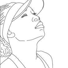 Dibujo para colorear : Retrato de Venus Williams