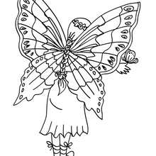 Dibujo para colorear : Hada Mariposa