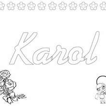 Nombre de niña para pintar : KAROL
