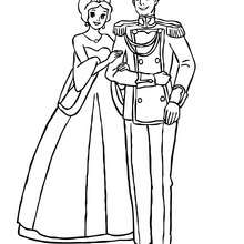 Dibujo para colorear : Príncipe y Princesa