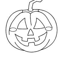 Dibujos para colorear una calabaza bruja de halloween 