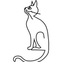 Dibujo para colorear gato negro encantado - Dibujos para Colorear y Pintar - Dibujos para colorear FIESTAS - Dibujos para colorear HALLOWEEN - Dibujo para colorear GATO NEGRO halloween