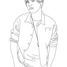 Dibujo para colorear el guapo Justin Bieber - Dibujos para Colorear y Pintar - Dibujos para colorear FAMOSOS - JUSTIN BIEBER para colorear