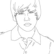Dibujo para colorear : melena de Justin Bieber