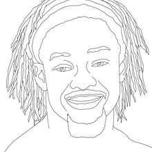 Dibujo para colorear : El Luchador Kofi Kingston