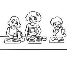 Dibujo de la comida para colorear - Dibujos para Colorear y Pintar - Dibujos para colorear de la ESCUELA - Dibujos VUELTA AL COLE para colorear gratis