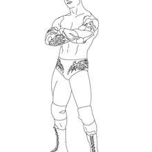 Dibujo para colorear : El luchador Randy Orton