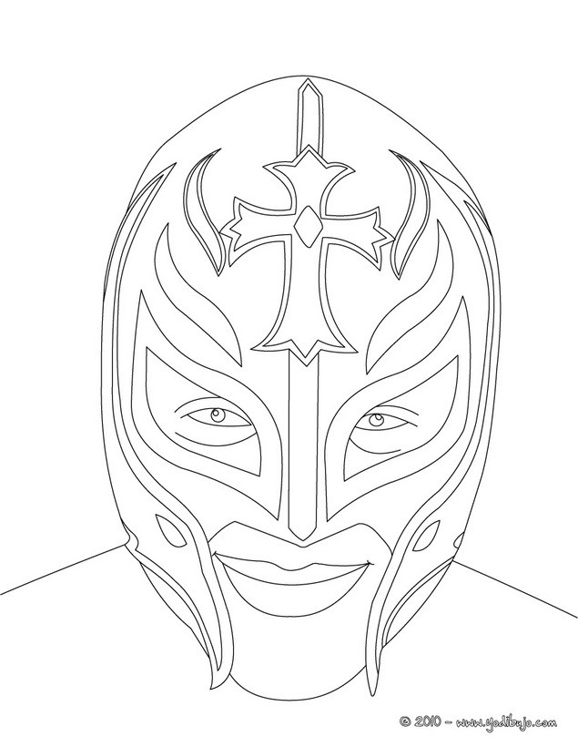 Dibujos para colorear máscara de rey misterio 