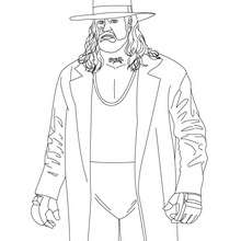 Dibujo para colorear : luchador Undertaker