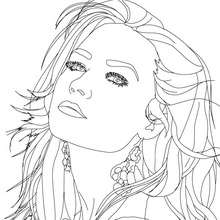 Dibujo para colorear : Retrato de Demi Lovato