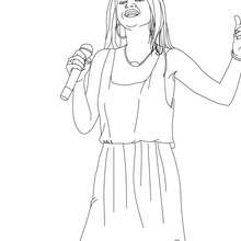 Dibujo para colorear : Selena Gomez en concierto