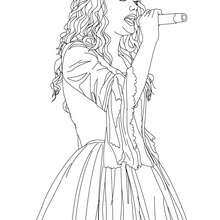 Dibujo para colorear : Taylor Swift en concierto