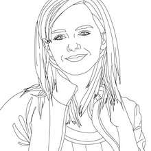 Dibujo para colorear Emma Watson con el pelo corto - Dibujos para Colorear y Pintar - Dibujos para colorear FAMOSOS - EMMA WATSON para colorear