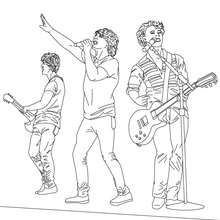 Dibujo para colorear concierto de los Jonas Brothers - Dibujos para Colorear y Pintar - Dibujos para colorear FAMOSOS - JONAS BROTHERS para colorear