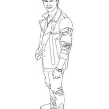 Dibujo de Nick Jonas para colorear - Dibujos para Colorear y Pintar - Dibujos para colorear FAMOSOS - JONAS BROTHERS para colorear - NICK JONAS para colorear