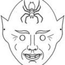 Máscara de Halloween para pintar - Manualidades para niños - MASCARAS infantiles - Mascaras Halloween para niños