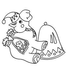 Dibujo para colorear camello de navidad - Dibujos para Colorear y Pintar - Dibujos para colorear FIESTAS - Dibujos para colorear de NAVIDAD - Dibujos para colorear de los REYES MAGOS de Navidad - Dibujos REYES MAGOS oriente para colorear