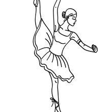Dibujo para colorear : Bailarina bailando