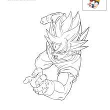 Dibujo para colorear SON GOKU - Dibujos para Colorear y Pintar - Dibujos para colorear MANGA - Dibujos para colorear DRAGON BALL Z