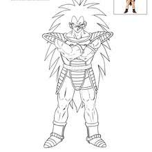 Dibujo para colorear RADITZ - Dibujos para Colorear y Pintar - Dibujos para colorear MANGA - Dibujos para colorear DRAGON BALL Z