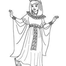 Dibujo para colorear : Vestido de Cleopatra