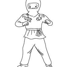 Dibujo para colorear : Vestido de Ninja