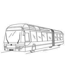 Dibujo para colorear : Autobus articulado