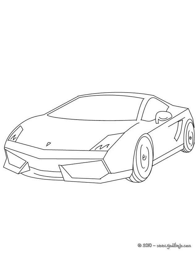 Dibujos para colorear un coche lamborghini gallardo 