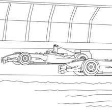 Dibujos para colorear carrera de coches de formula 1 