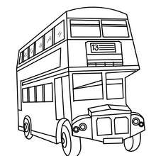 Dibujo para colorear autobus londinense - Dibujos para Colorear y Pintar - Dibujos para colorear MEDIOS DE TRANSPORTE - Dibujos para colorear de AUTOBUSES