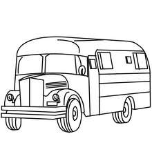 Dibujo para colorear : viejo autobus