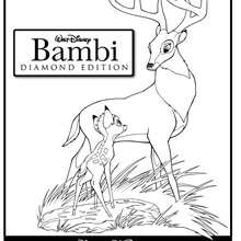Dibujo para colorear : papa de Bambi
