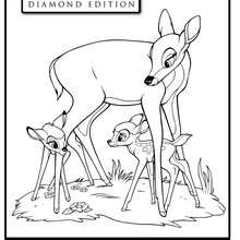 Dibujo para colorear de la mama de Bambi - Dibujos para Colorear y Pintar - Dibujos DISNEY para colorear - Dibujos para colorear ANIMALES DISNEY - Dibujos para colorear BAMBI