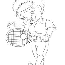 Dibujo para colorear abuela jugadora de tenis - Dibujos para Colorear y Pintar - Dibujos para colorear FIESTAS - Dibujos para colorear DIA DE LA ABUELA