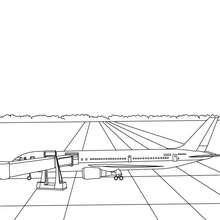 Dibujo para colorear : avion al despegue