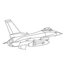 Dibujo para colorear : avion de guerra
