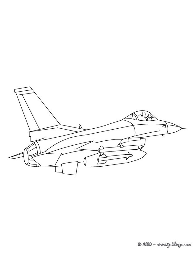 Dibujos para colorear avion de guerra 