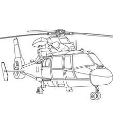 Dibujo para colorear : helicoptero militar