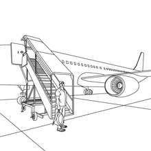 Dibujo para colorear : escalera del avion