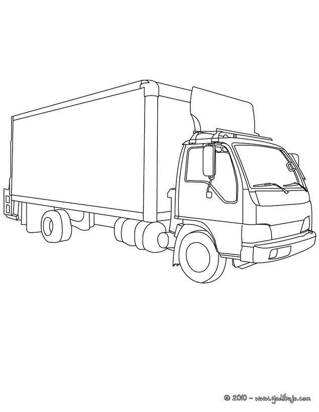 Dibujos para colorear camion de entrega 