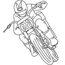 Dibujo para colorear : Carrera de Moto Trial