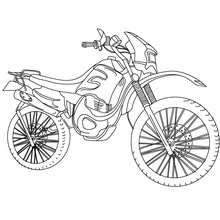 Dibujo para colorear : MOTO TRIAL