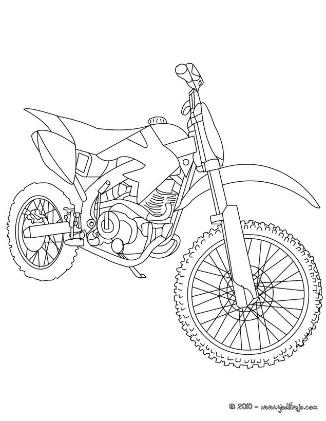 Dibujos para colorear motocross a 