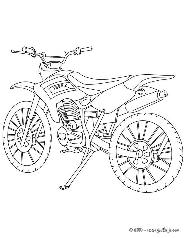 Dibujos para colorear moto 